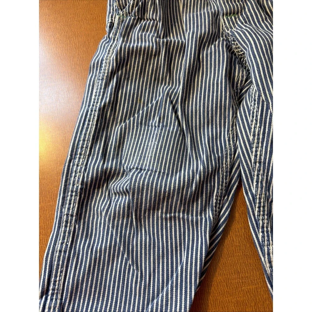 Vintage OshKosh B'gosh Overalls Toddler 3T Denim VESTBAK Made USA Hickory Stripe